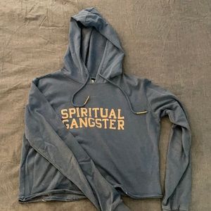 Spiritual Gangster crop hoodie